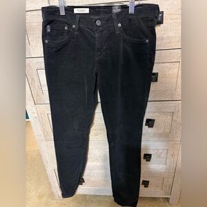 AG Adriano Goldschmmied Black velour Jeans